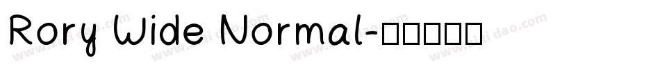 Rory Wide Normal字体转换